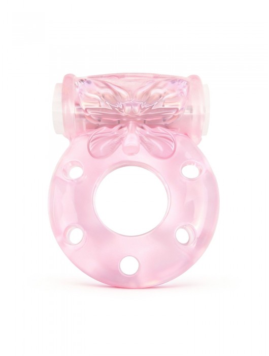 Розовое эрекционное виброкольцо с бабочкой - 1137 - в Пскове купить с доставкой