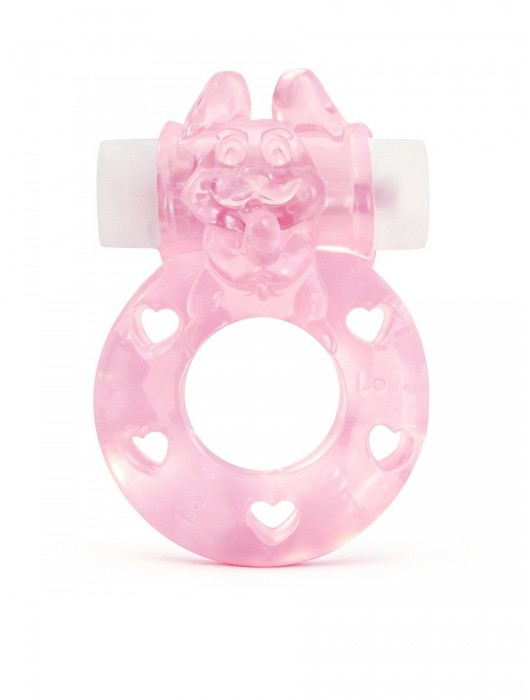 Розовое эрекционное виброкольцо в форме зайчика - 1137 - в Пскове купить с доставкой