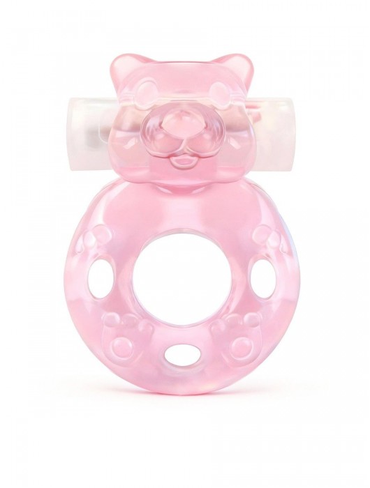 Розовое эрекционное виброкольцо в форме мишки - 1137 - в Пскове купить с доставкой