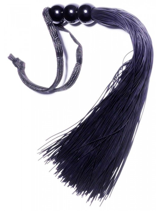 Черная силиконовая плетка - 25,4 см. - Boys of Toys - купить с доставкой в Пскове