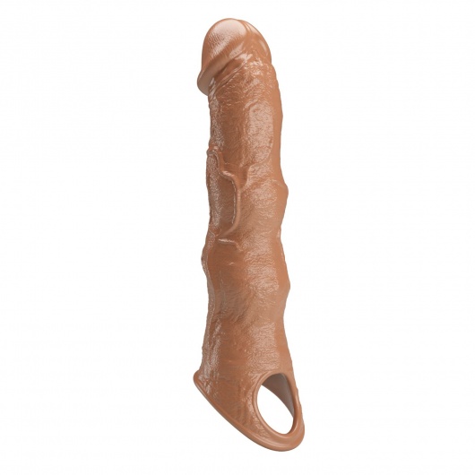 Карамельный фаллоудлинитель с 3 вставками - 28 см. - Baile - в Пскове купить с доставкой