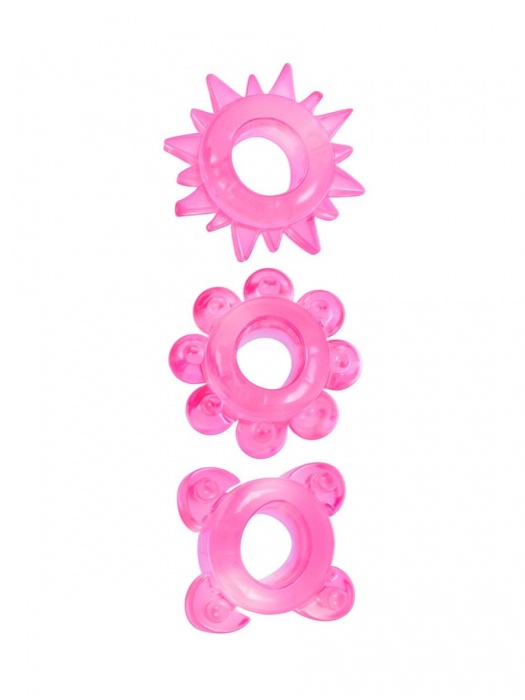Комплект из 3 розовых эрекционных колец - Erowoman-Eroman - в Пскове купить с доставкой