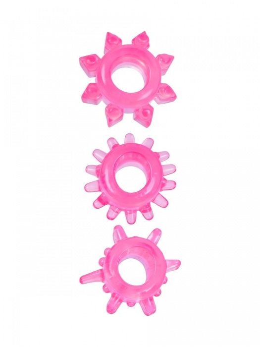 Комплект из трех розовых эрекционных колец - Erowoman-Eroman - в Пскове купить с доставкой