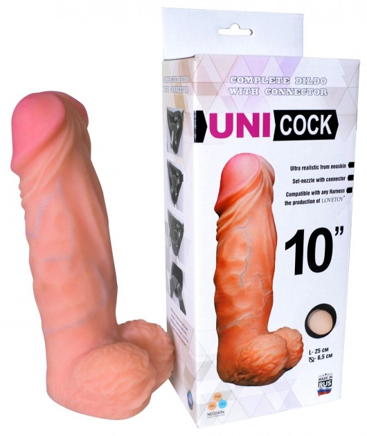 Фаллическая насадка Харнесс UNICOCK 10  - 25 см. - LOVETOY (А-Полимер) - купить с доставкой в Пскове