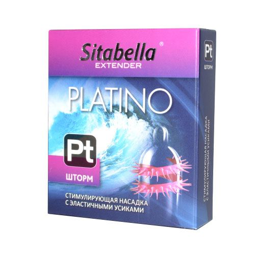 Стимулирующая насадка со спиралью из усиков Platino  Шторм - Sitabella - купить с доставкой в Пскове