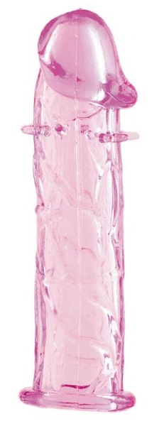 Гладкая розовая насадка с усиками под головкой - 12,5 см. - Toyfa Basic - в Пскове купить с доставкой Гладкая розовая насадка с усиками под головкой - 12,5 см. - Toyfa Basic - в Пскове купить с доставкой
