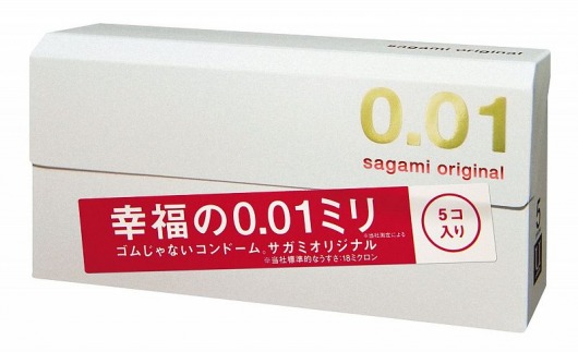 Супер тонкие презервативы Sagami Original 0.01 - 5 шт. - Sagami - купить с доставкой в Пскове