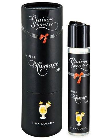 Массажное масло с ароматом пина колады Huile de Massage Gourmande Pina Colada - 59 мл. - Plaisir Secret - купить с доставкой в Пскове