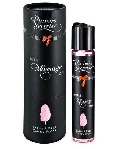 Массажное масло с ароматом сладкой ваты Huile de Massage Gourmande Barbe à Papa - 59 мл. - Plaisir Secret - купить с доставкой в Пскове