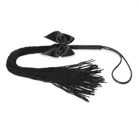 Чёрная плётка Lilly Whip Bijoux - Bijoux Indiscrets - купить с доставкой в Пскове