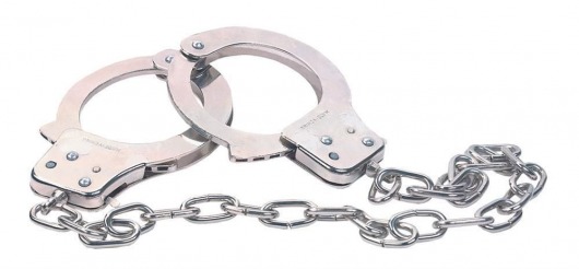 Наручники из металла с длинной цепочкой CHROME HANDCUFFS METAL HANDCUFFS W. KEY - NMC - купить с доставкой в Пскове