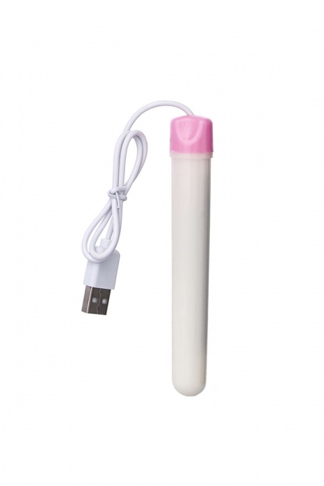 Мастурбатор-вагина в белой колбе с присоской и функцией нагрева - A-toys - в Пскове купить с доставкой