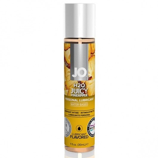 Смазка с ароматом ананаса JO Flavored Juicy Pineapple - 30 мл. - System JO - купить с доставкой в Пскове