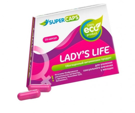 Возбуждающие капсулы Ladys Life - 14 капсул (0,35 гр.) - SuperCaps - купить с доставкой в Пскове