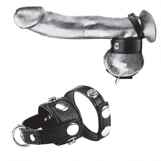 Утяжка для мошонки и пениса Cock Ring With 1  Ball Stretcher And Optional Weight Ring - BlueLine - купить с доставкой в Пскове