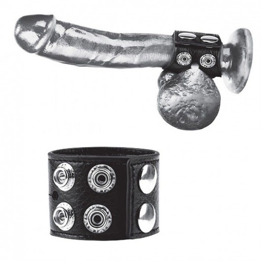 Ремень на член и мошонку 1.5  Cock Ring With Ball Strap - BlueLine - купить с доставкой в Пскове