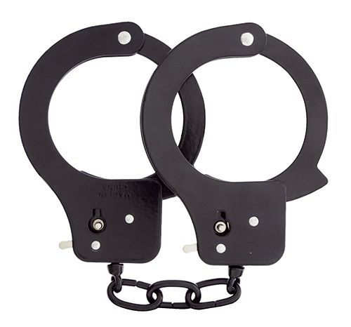 Чёрные наручники из листового металла BONDX METAL CUFFS BLACK - Dream Toys - купить с доставкой в Пскове