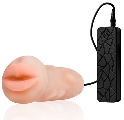 Мастурбатор-ротик с вибрацией REALSTUFF VIBRATING MASTURBATOR MOUTH - Dream Toys - в Пскове купить с доставкой