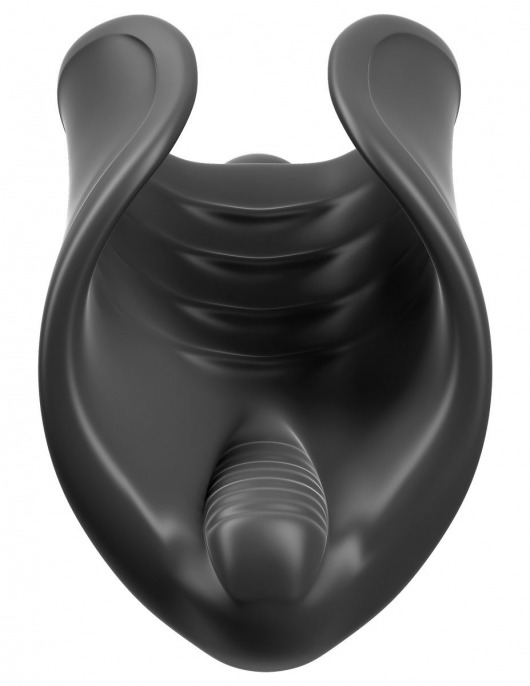 Чёрный мастурбатор Vibrating Silicone Stimulator с вибрацией - Pipedream - в Пскове купить с доставкой