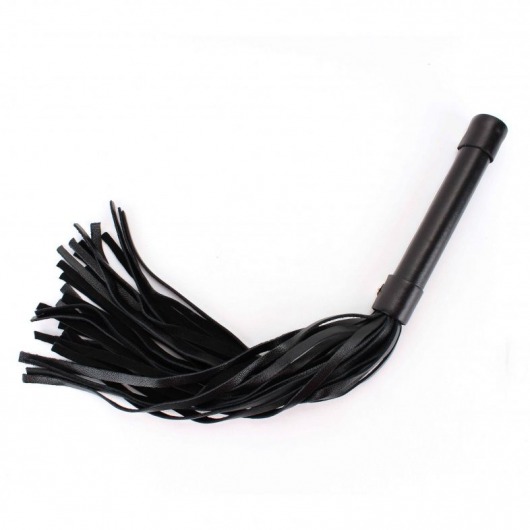 Чёрная плеть из нежной кожи - 45 см. - БДСМ Арсенал - купить с доставкой в Пскове