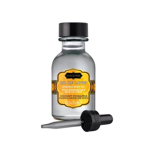Масло для ласк с ароматом кокоса и ананаса Oil of Love Coconut Pineapple - 22 мл. - Kama Sutra - купить с доставкой в Пскове