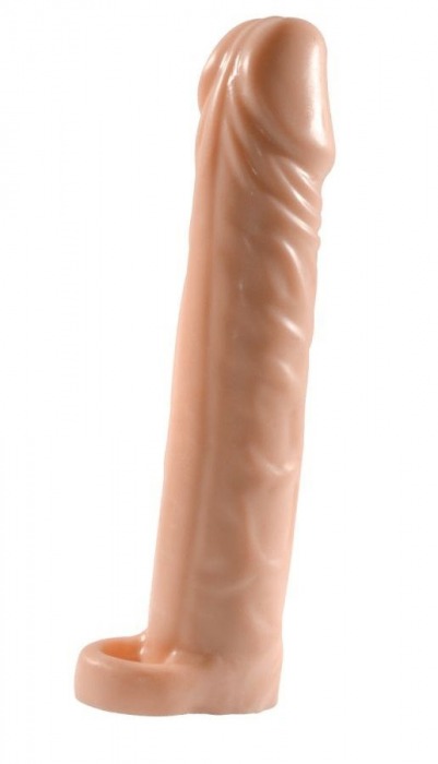 Телесная насадка-удлинитель Extension sleeve с подхватом - 17 см. - Sitabella - в Пскове купить с доставкой