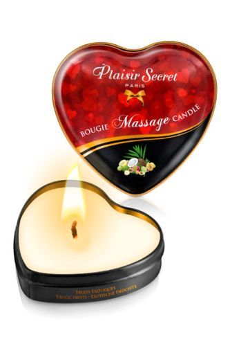 Массажная свеча с ароматом экзотических фруктов Bougie Massage Candle - 35 мл. - Plaisir Secret - купить с доставкой в Пскове