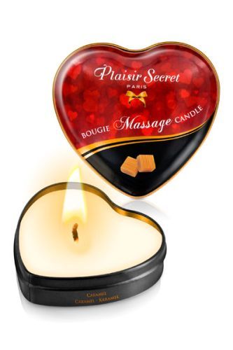 Массажная свеча с ароматом карамели Bougie Massage Candle - 35 мл. - Plaisir Secret - купить с доставкой в Пскове