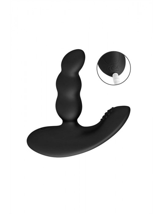 Черный силиконовый стимулятор простаты Levett Nitoc с пультом ДУ - Levett - в Пскове купить с доставкой