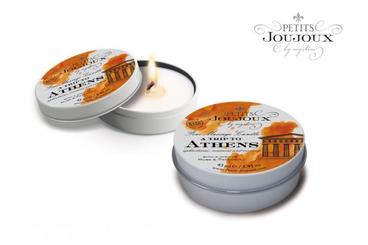 Массажная свеча Petits Joujoux Athens с ароматом муската и пачули - 33 гр. - MyStim - купить с доставкой в Пскове