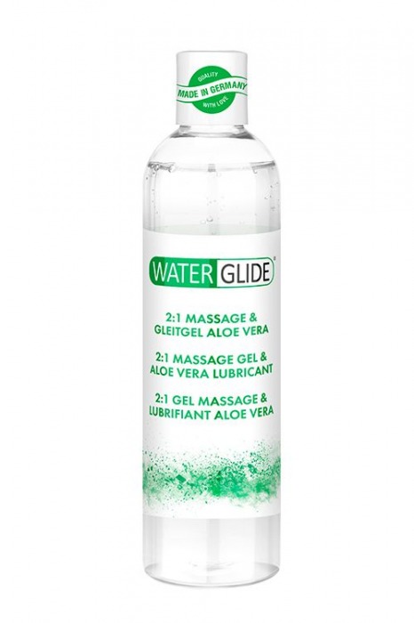 Гель-смазка 2-в-1 MASSAGE   LUBRICANT ALOE VERA - 300 мл. - Waterglide - купить с доставкой в Пскове