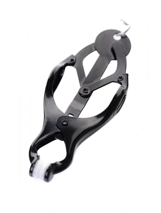 Черно-серебристые зажимы для сосков с кольцом для пениса TOYFA Metal - ToyFa - купить с доставкой в Пскове